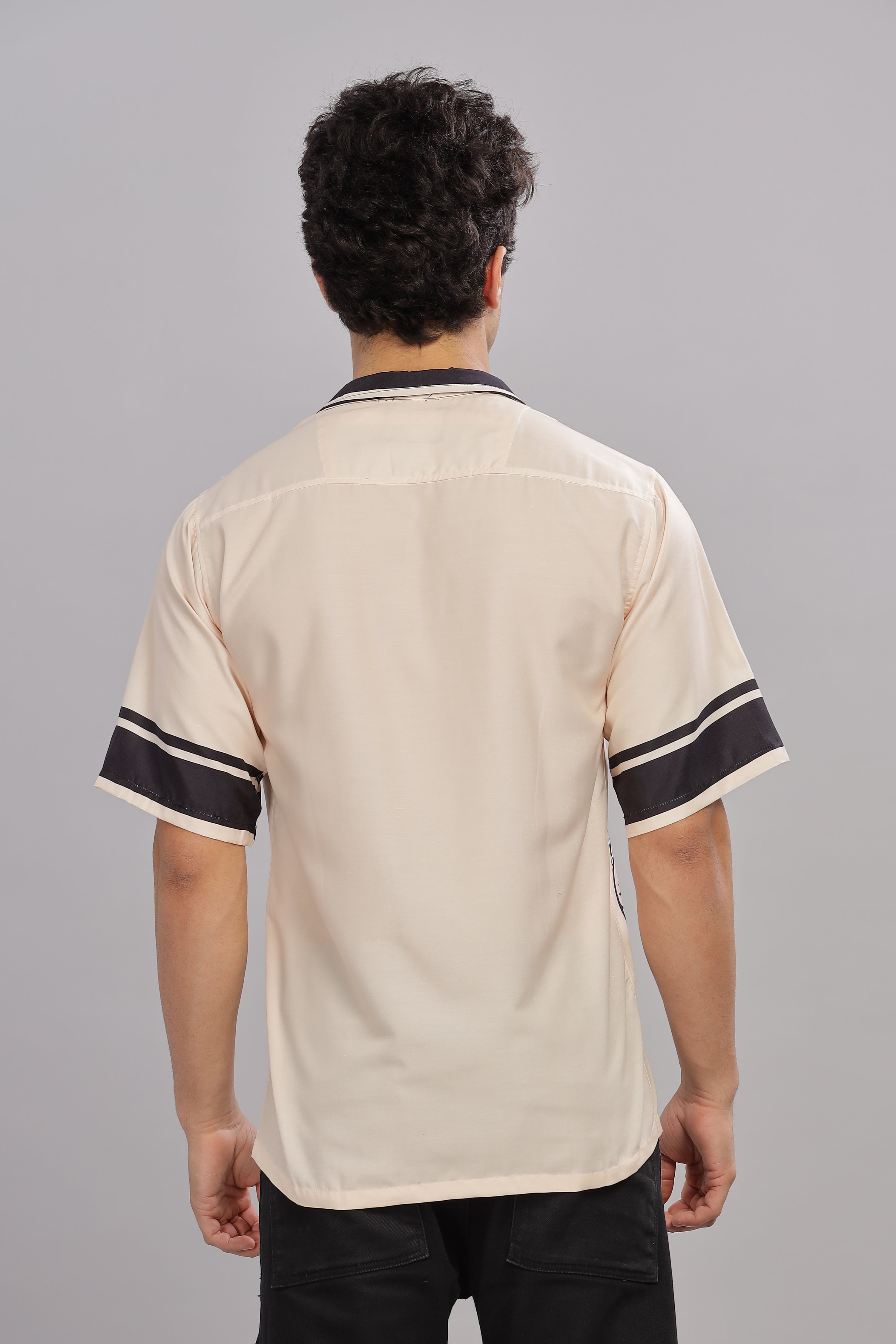 SMOKE BOHEMIAN BEIGE DROP SHOULDER SHIRT